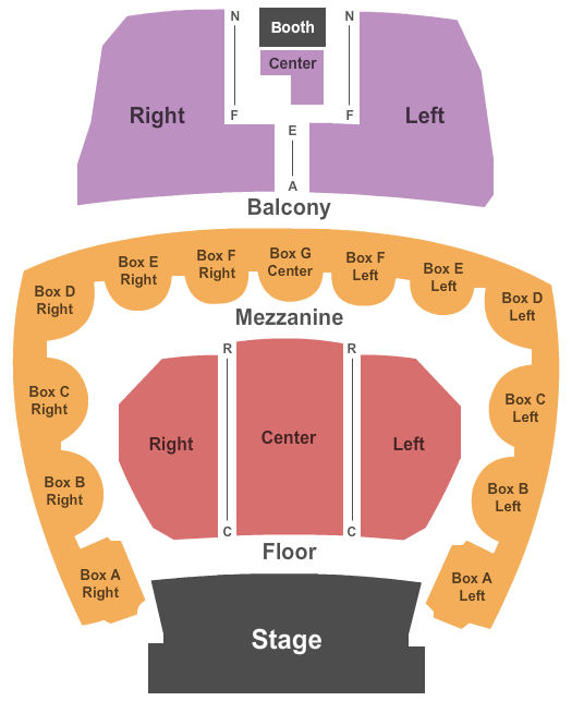 Five Flags Center - Theatre Seating Chart