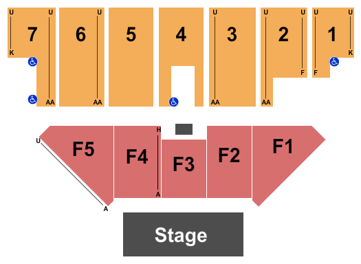 Five Flags Center - Arena Seating Chart