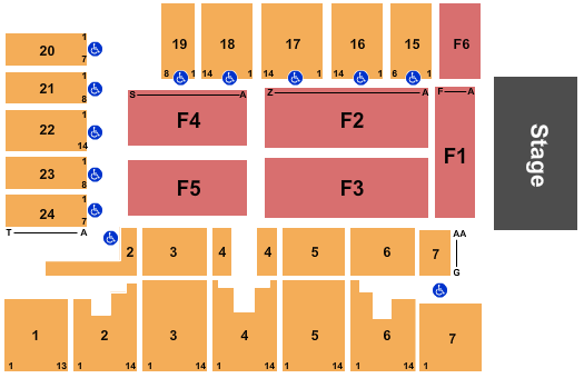 Five Flags Seating Chart