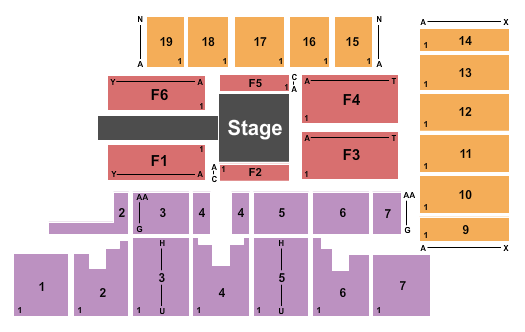 Five Flags Center - Arena Wrestling Seating Chart