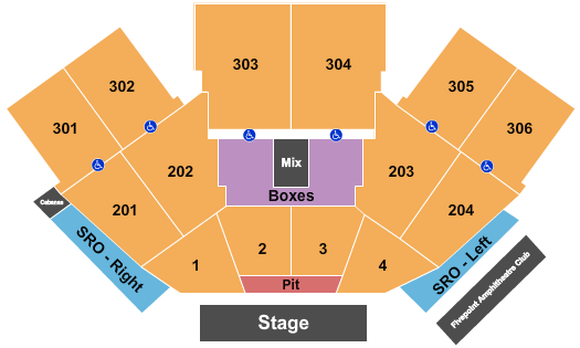FivePoint Amphitheatre Endstage GA Pit 3 Seating Chart