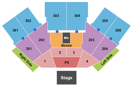 FivePoint Amphitheatre Endstage GA Pit 5 Seating Chart