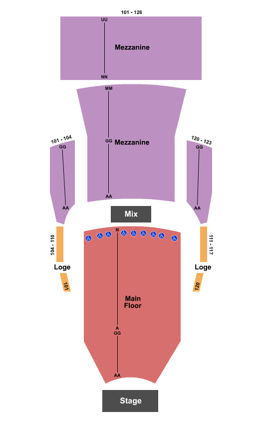 seating chart for Flagstar Strand Theatre For The Performing Arts - Endstage - eventticketscenter.com
