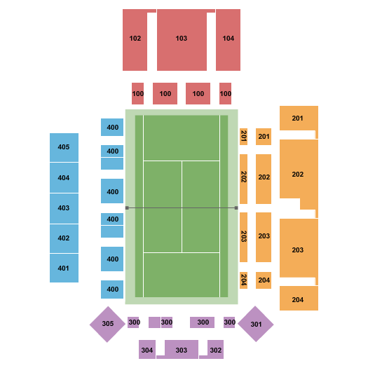 Flats West Bank Tennis Seating Chart