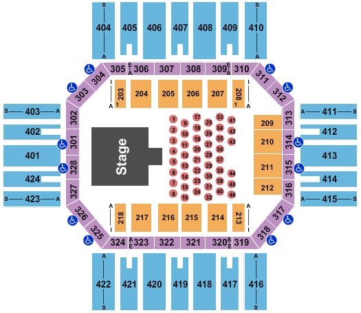 Florence Civic Center Blue Suede Christmas Seating Chart