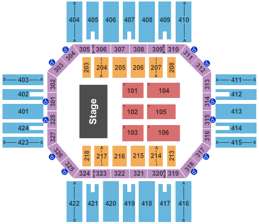 Florence Civic Center Endstage 3 Seating Chart