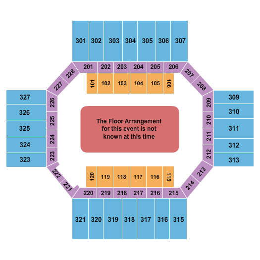 Florence Civic Center Generic Floor Seating Chart