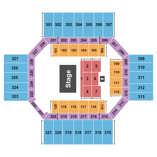 Florence Civic Center Half House 1 Seating Chart