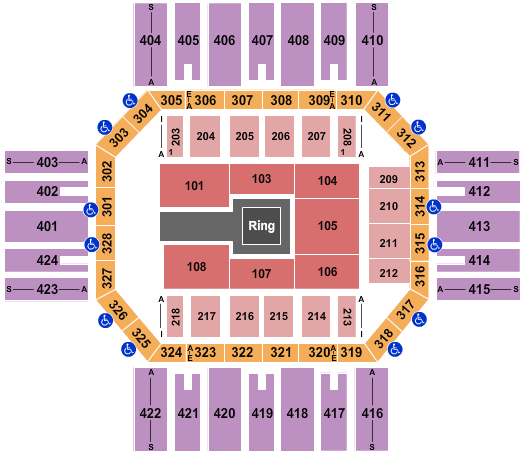 Florence Civic Center WWE Seating Chart