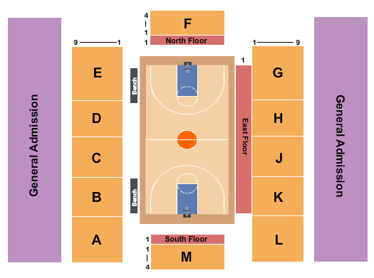 Eleanor R. Baldwin Arena Basketball Seating Chart