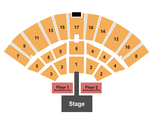 Florida Strawberry Festival Grounds Endstage SRO - Floor 1 & 2 Seating Chart