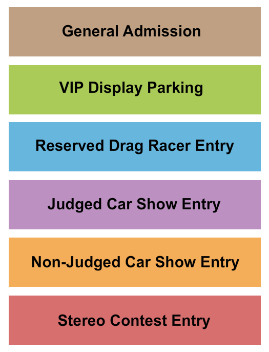 Flying H Drag Strip Import Face-Off Seating Chart