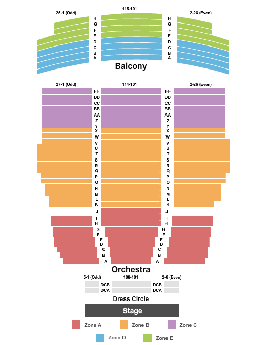 Flynn Center For The Performing Arts Seating Chart & Maps Burlington