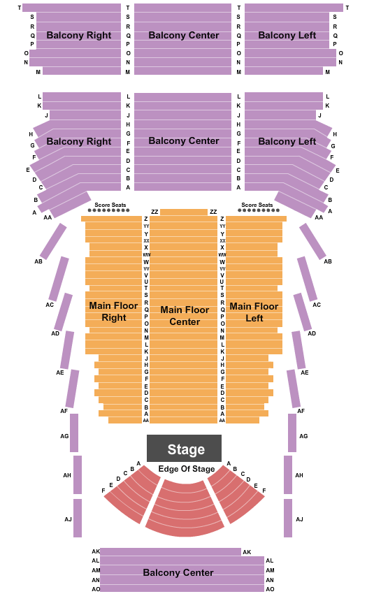 Foellinger Great Hall End Stage Seating Chart