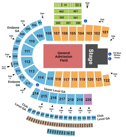 Seating Chart Folsom Field