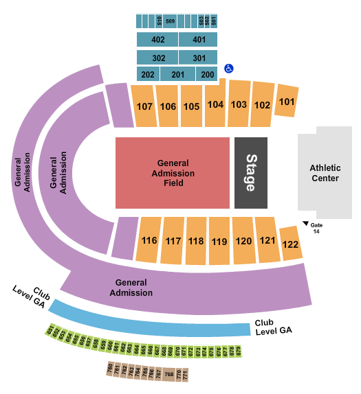 Folsom Field Dead and Company Seating Chart