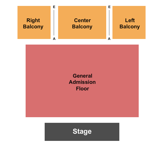 The Fonda Theatre Endstage GA Floor 2 Seating Chart