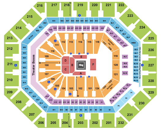 Footprint Center Boxing 2 Seating Chart