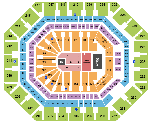 Footprint Center Endstage Pit Seating Chart