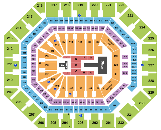 Footprint Center J Balvin Seating Chart