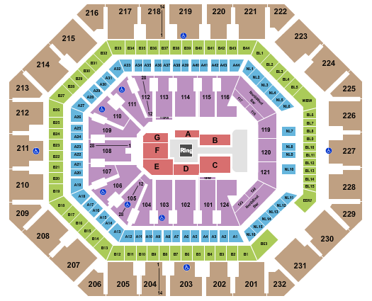 Footprint Center Wrestling - AEW Seating Chart