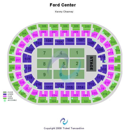 Paycom Center Kenny Chesney Seating Chart
