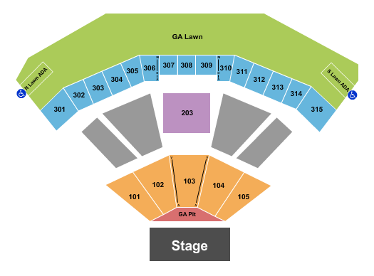 Ford Amphitheater - Colorado Springs Seating Chart