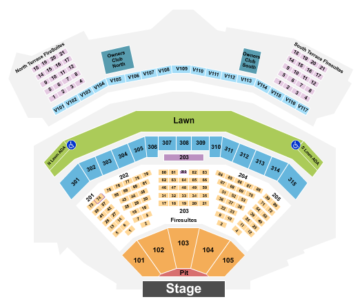 Ford Amphitheater - Colorado Springs Seating Chart