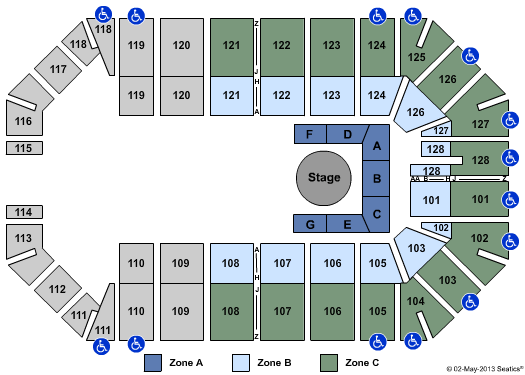 Ford Park Arena Circus Int Zone Seating Chart