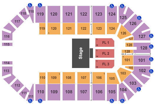 Ford Park Arena Sesame Street Seating Chart