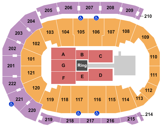 Ford Center - IN Boxing Seating Chart