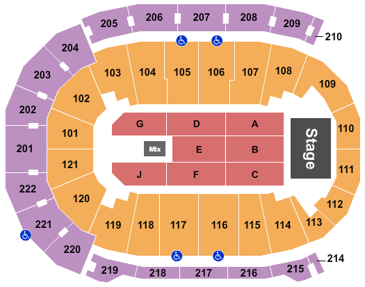Ford Center - IN Endstage 5 Seating Chart