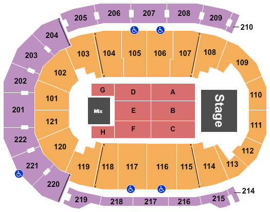 Ford Center - IN Seating Chart