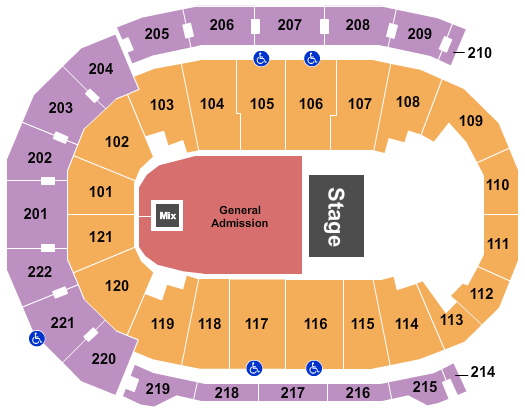 Ford Center - IN Endstage GA Floor 2 Seating Chart