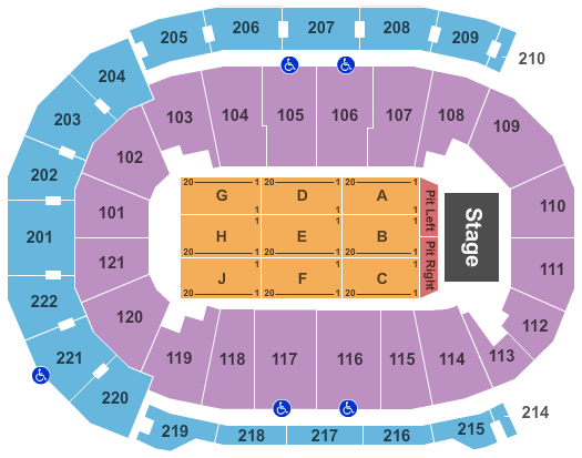 Ford Center - IN Florida Georgia Line Seating Chart