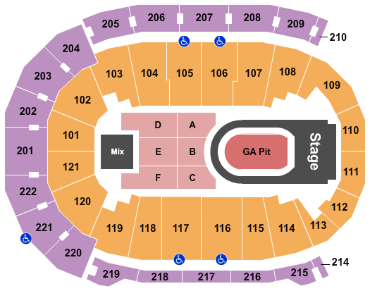 Ford Center - IN Seating Chart