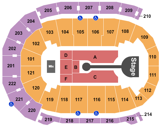 Ford Center - IN Lauren Daigle 2024 Seating Chart