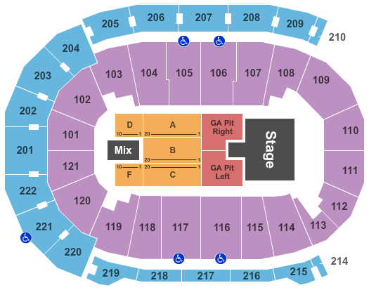 Ford Center - IN Lee Brice Seating Chart