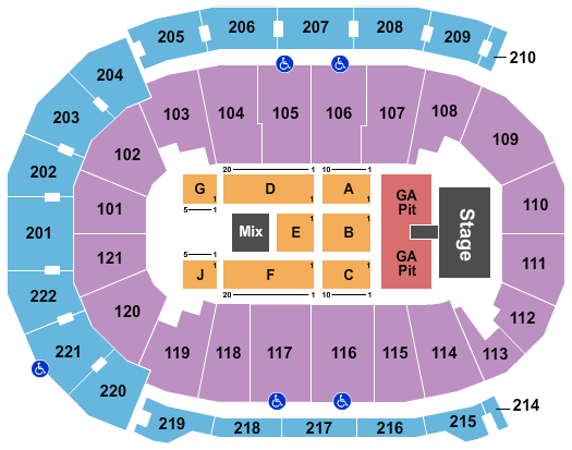 Ford Center - IN Luke Combs Seating Chart