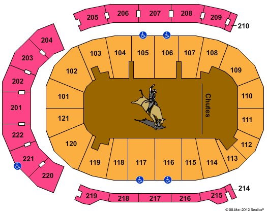 Ford Center - IN PBR Seating Chart