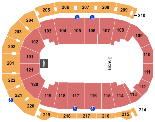 Ford Center - IN PBR 3 Seating Chart