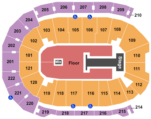 Ford Center - IN Shinedown Seating Chart