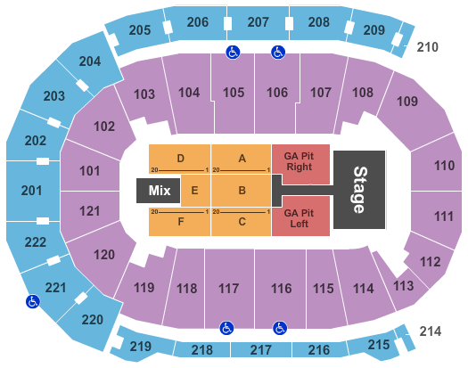 Ford Center - IN Thomas Rhett Seating Chart