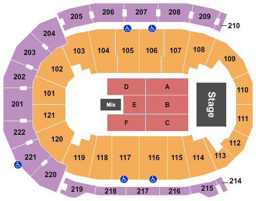 Ford Center - IN Whiskey Myers Seating Chart