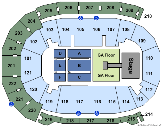 Ford Center - IN Zac Brown Band Seating Chart