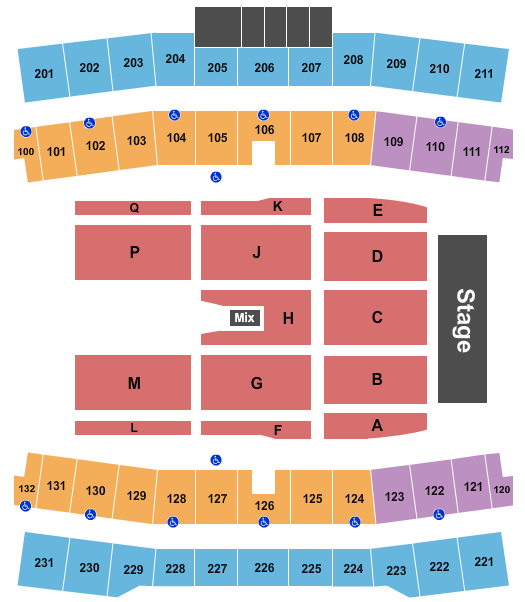 Ford Center - TX James Taylor Seating Chart