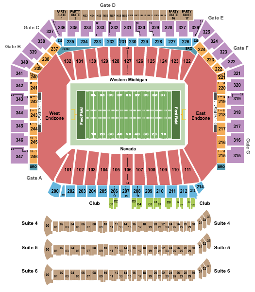 Ford Field 2019 Quick Lane Bowl Seating Chart