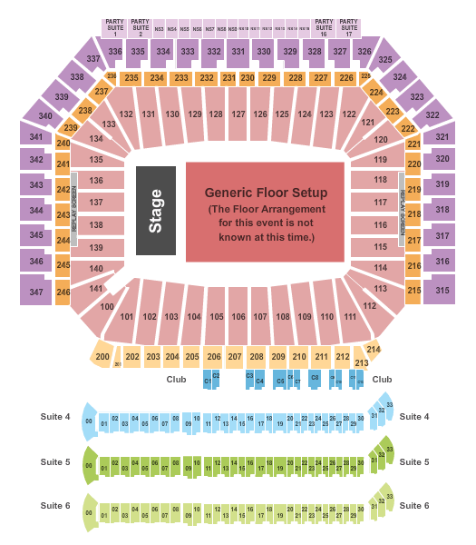 Ford Field Generic Floor Seating Chart