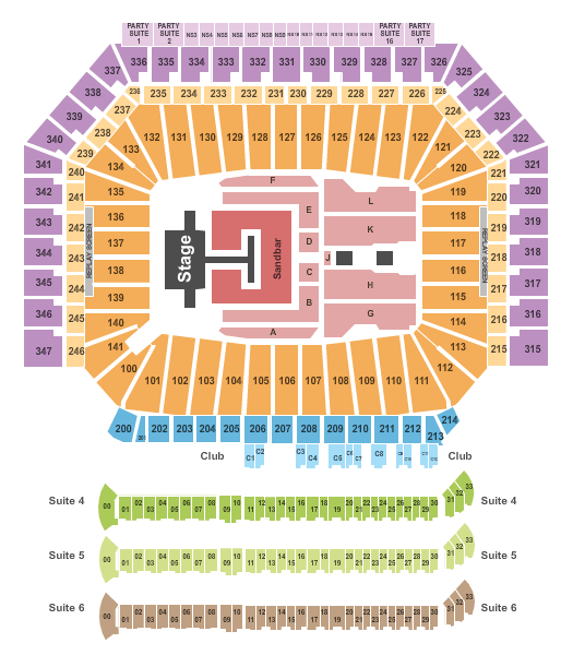 Ford Field Concert Seating Chart Kenny Chesney