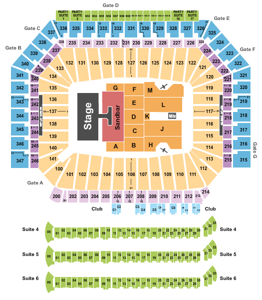 Kenny Chesney Mohegan Sun Seating Chart